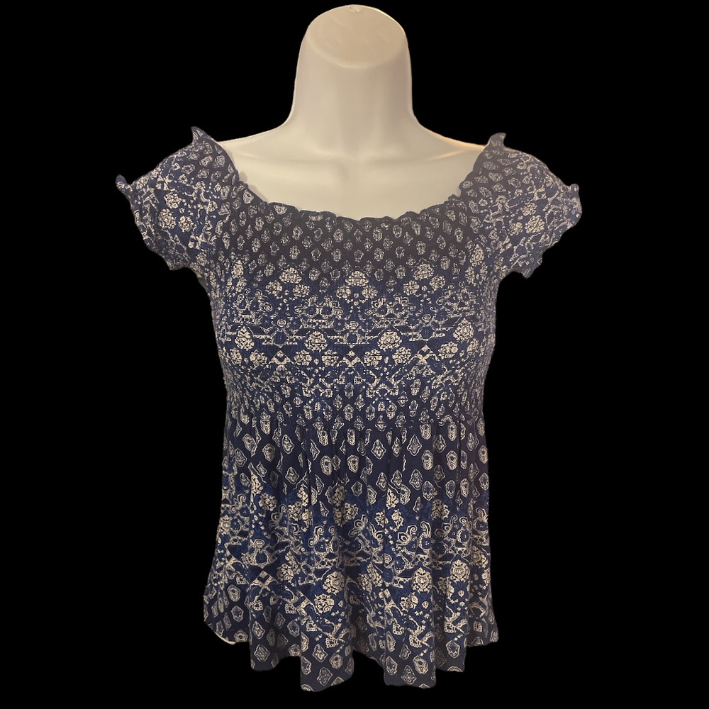Rue21 Blue Bandana Style Top